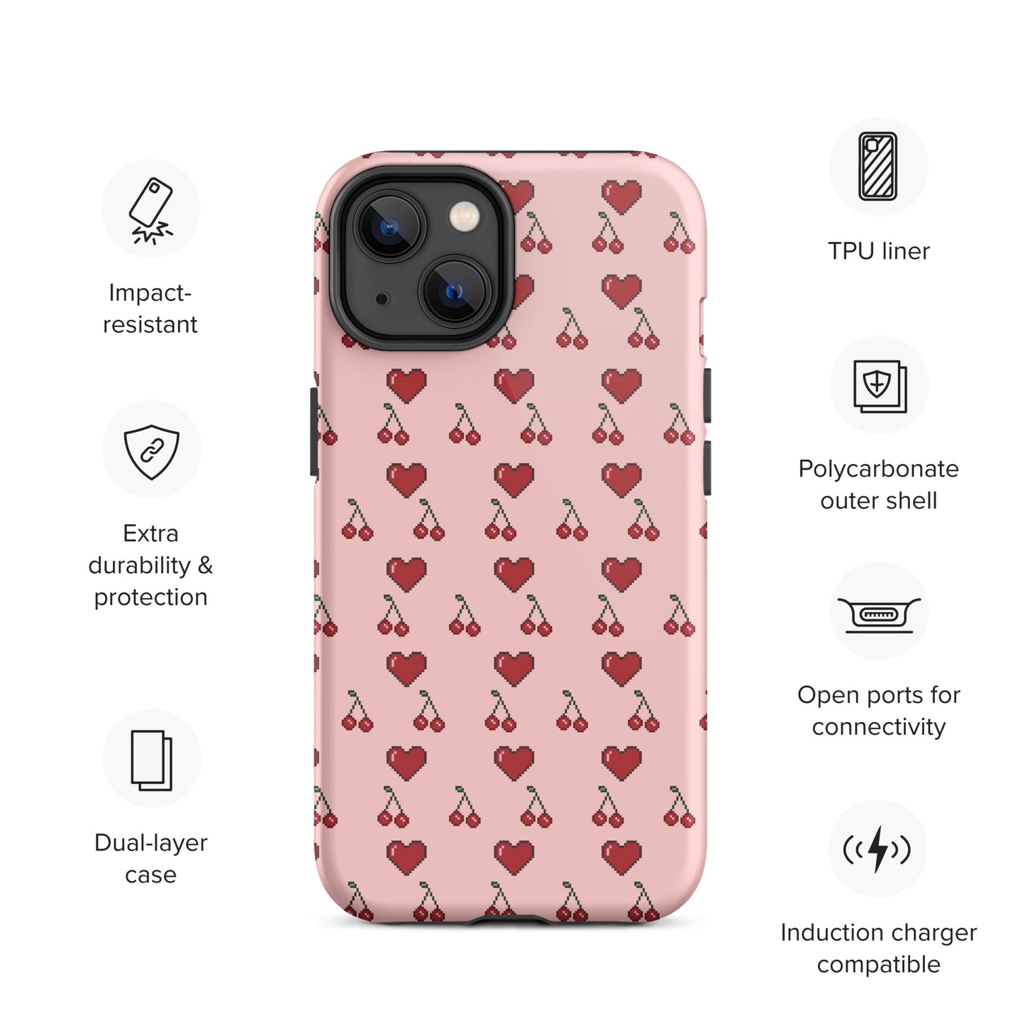 Hardcase iPhone® Handyhülle "Cherry Kiss"